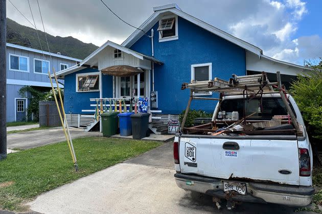 The house of Ryan Routh is seen in Kaaawa, Hawaii, on Sunday. Routh is in police custody in connection with the apparent assassination attempt of Republican presidential nominee former President Donald Trump.