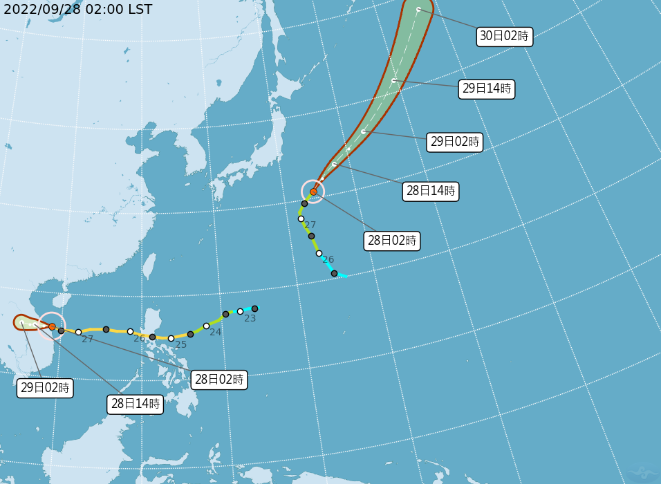 颱風路徑／氣象局提供