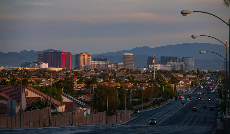 A view of the Las Vegas Strip.