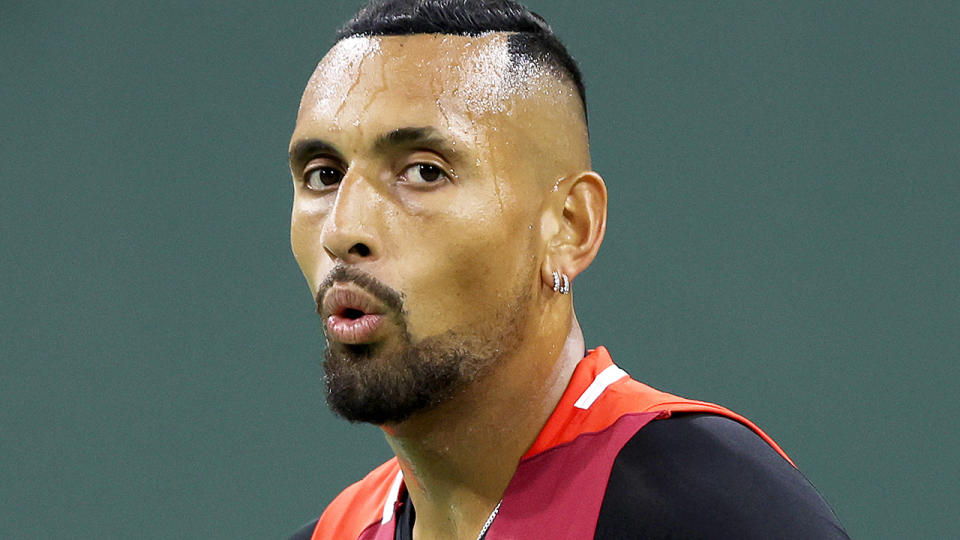 Nick Kyrgios uncorked a brilliant passing shot against Jiri Lehecka at the Stuttgart Open.