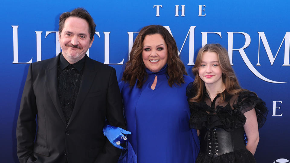 Ben Falcone, Melissa McCarthy and daughter 