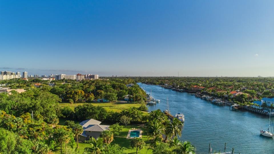 A shot of the Intracoastal in Palm Beach Gardens. THE RITZ-CARLTON RESIDENCES, PALM BEACH GARDENS