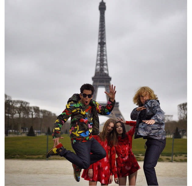 Zoolander and Hansel partook in a photo shoot after the Valentino show.