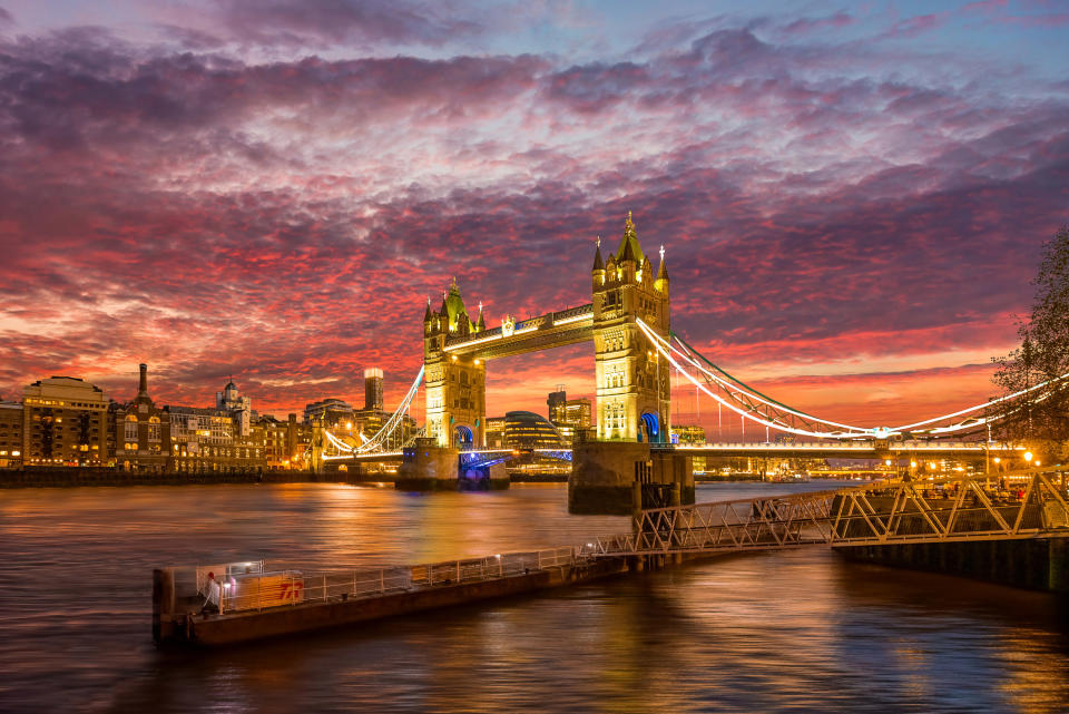 Tower Bridge in London, England