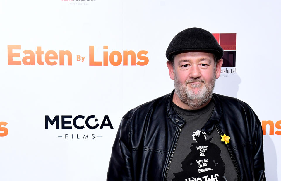 Johnny Vegas attending the Eaten by Lions Premiere held at The Courthouse Hotel in London.