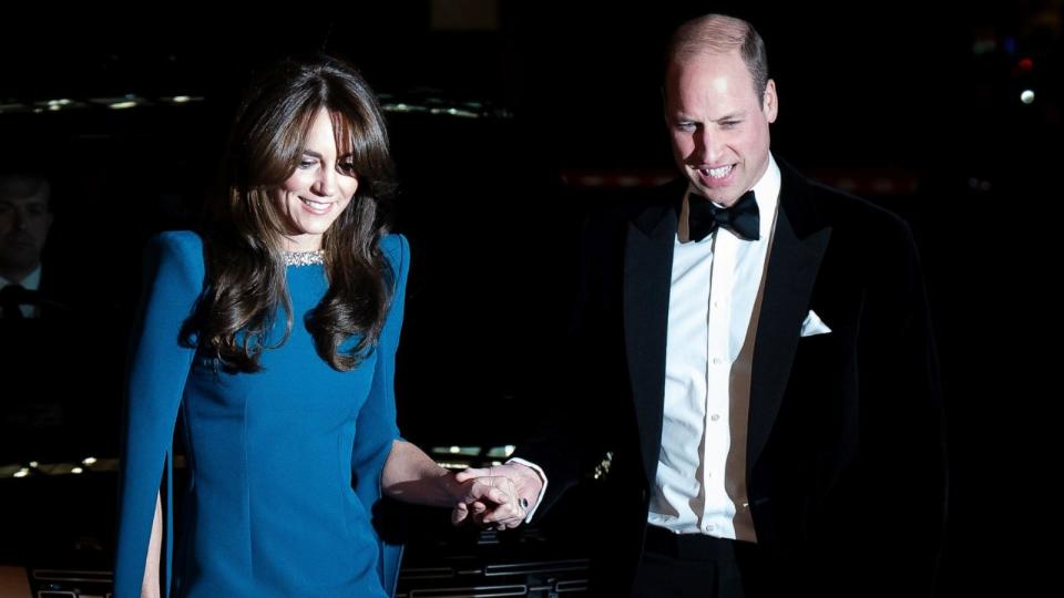 PHOTO: Prince William, Prince of Wales and Catherine, Princess of Wales arrive for the Royal Variety Performance before the Royal Variety Performance at the Royal Albert Hall on Nov. 30, 2023 in London. (Aaron Chown - WPA Pool/Getty Images, FILE)