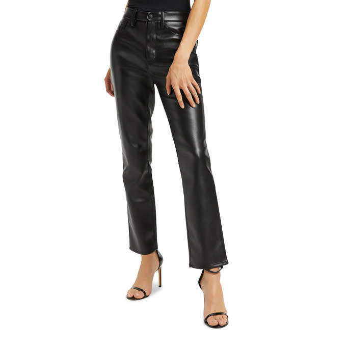 Good American Good Classic Faux Leather Pants