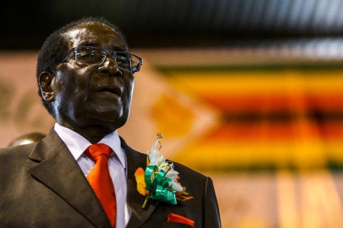 Zimbabwe President Robert Mugabe, the former political prisoner turned guerrilla leader, swept to power in 1980 (AFP Photo/JEKESAI NJIKIZANA)