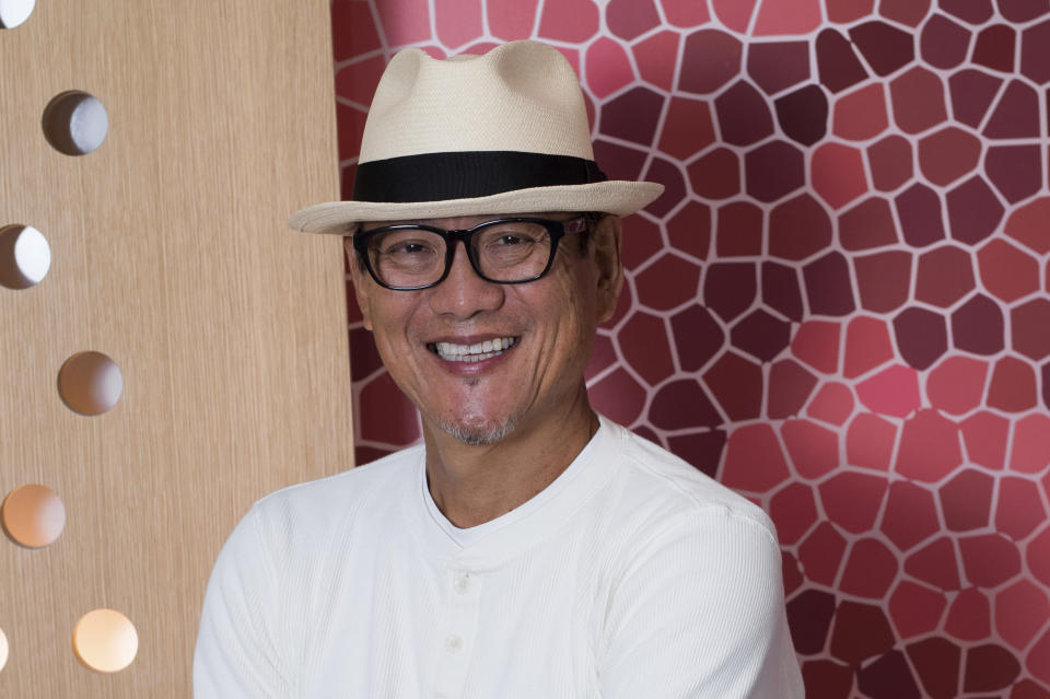 Chef Masaharu Morimoto poses for a photo at Momosan Wynwood on Wednesday, May 19, 2021, in Miami, Fla. (Photo by Scott Roth/Invision/AP)