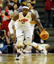 LeBron James #6 of the US Men's Senior National Team drives down court during a pre-Olympic exhibition game at Thomas & Mack Center on July 12, 2012 in Las Vegas, Nevada. (Photo by David Becker/Getty Images)