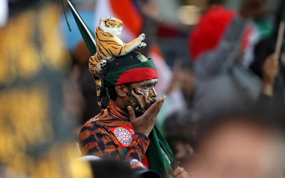 A Bangladesh fan watches on at the Adelaide Oval - Surjeet Yadav/AFP