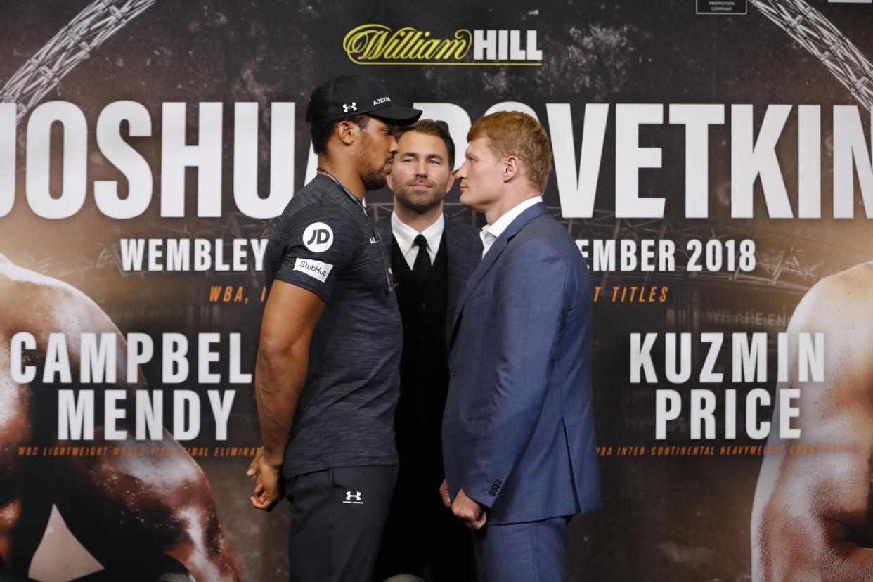 Let battle commence: Price says Joshua faces his toughest test at Wembley on Saturday: AFP/Getty Images