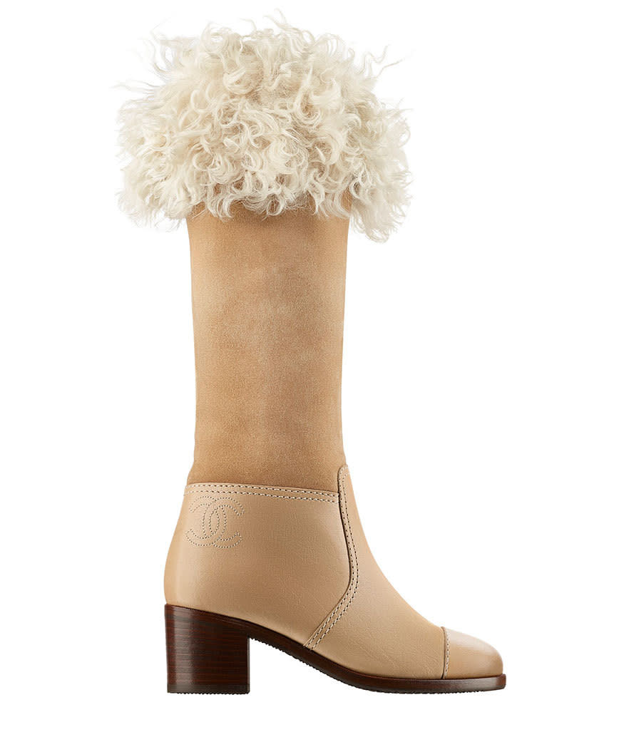 Chanel Leather and Shearling Fall/Winter 2015-16 Boots