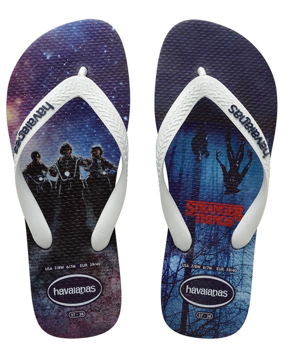 Havaianas x Stranger Things shoes.