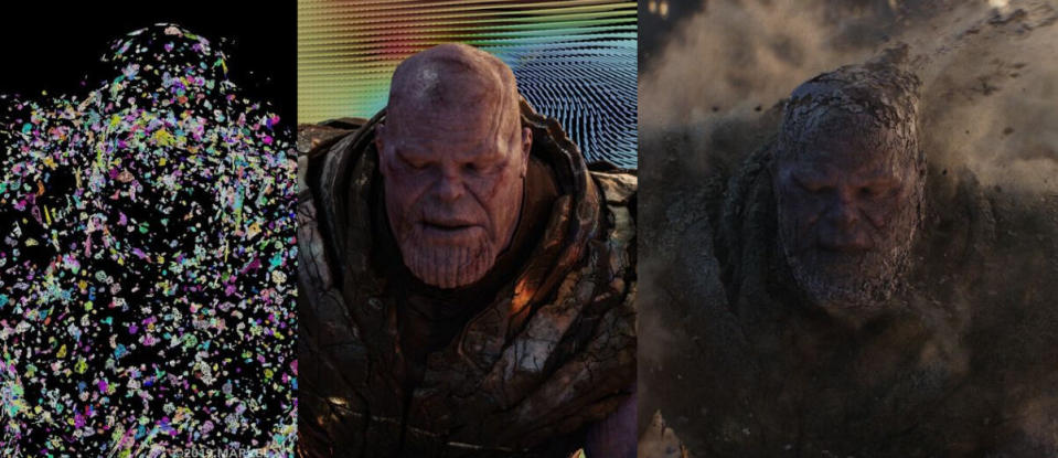 VFX breakdown of Josh Brolin as Thanos in his final scenes in 'Avengers: Endgame'. (Credit: Marvel)