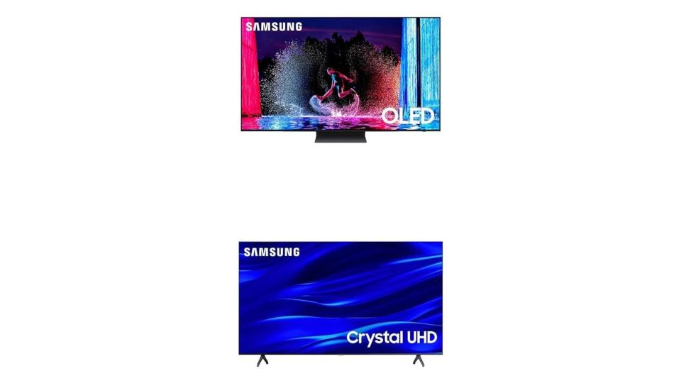 Samsung 65-Inch Class OLED 4K S90D Series HDR+ Smart TV (QN65S90D) + 65-Inch Class Crystal UHD 4K TU690T Series HDR Smart TV (UN65TU690T)