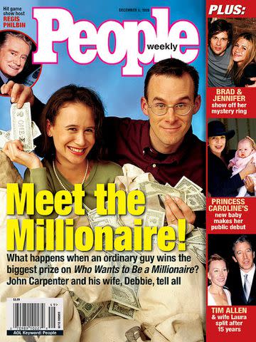 John Carpenter and Debbie Carpenter on the cover of PEOPLE in December 1999