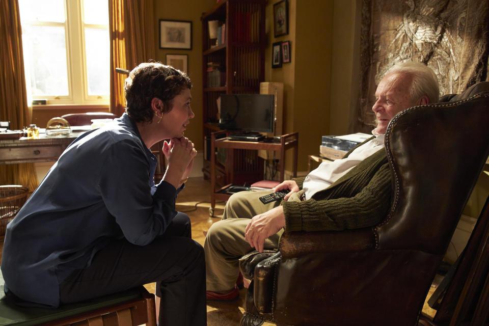 Sir Anthony Hopkins with Olivia Colman in The Father (Lionsgate Films/Sean Gleason)