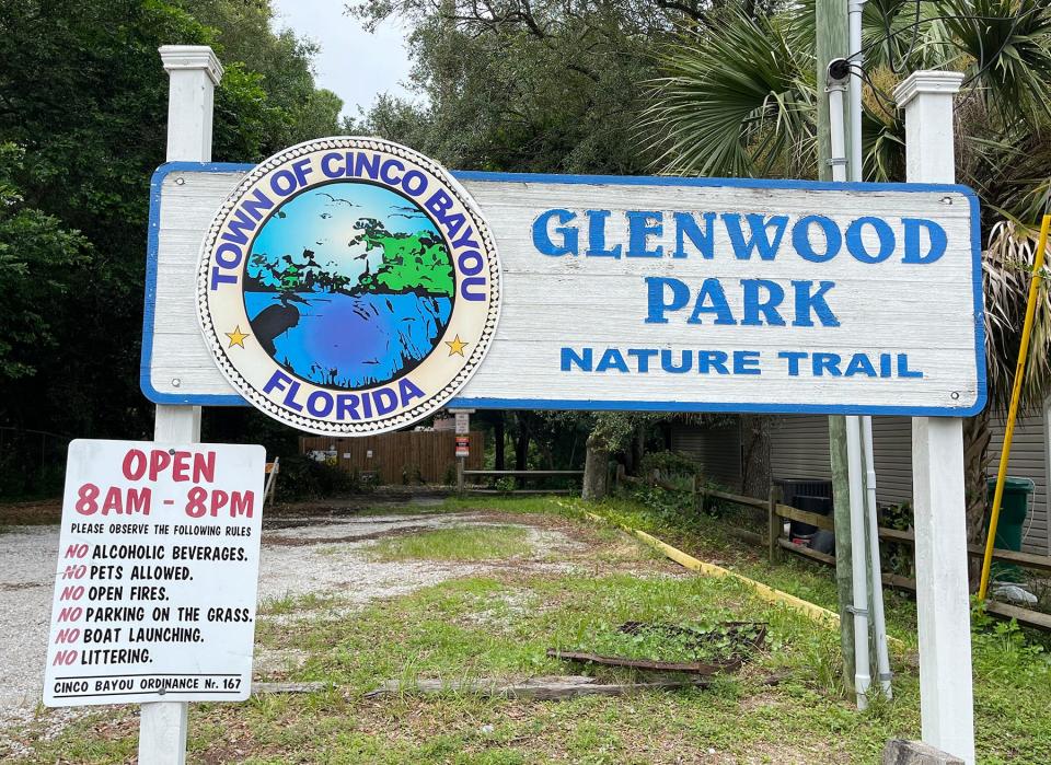 The town of Cinco Bayou plans to make stormwater improvements at Glenwood Park. When completed the work will improve water quality in the park, Cinco Bayou and Choctawhatchee Bay.