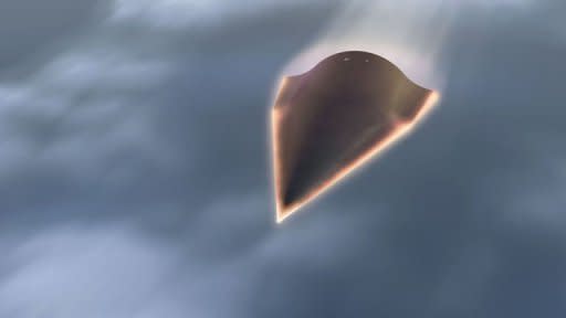 An artist rendering from the US Defense Advanced Research Projects Agency (DARPA) shows the Falcon Hypersonic Technology Vehicle 2 (HTV-2). US military scientists on Thursday launched the Falcon HTV-2 aircraft but lost contact with the experimental plane in its second test flight, officials said