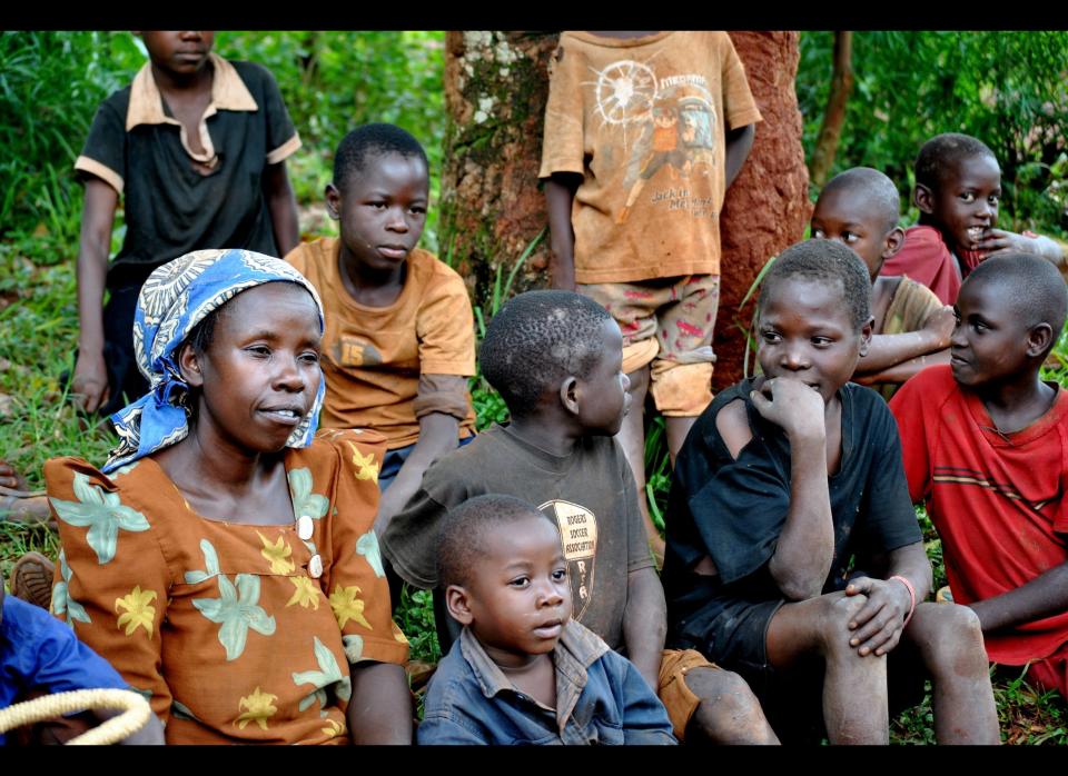 Alice, 44 years old, is left alone to care for her ten grandchildren, after three of her daughters died of an AIDS related disease.   Many girls and young women in Uganda become coerced into sex or can be obliged to trade sex for economic survival.   In some districts, HIV prevalence among 13–19 year old girls is at least 10 times higher than in males of the same age.