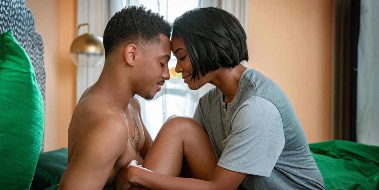 the perfect find l to r gabrielle union as jenna and keith powers as eric in the perfect find cr alyssa longchamp netflix © 2023