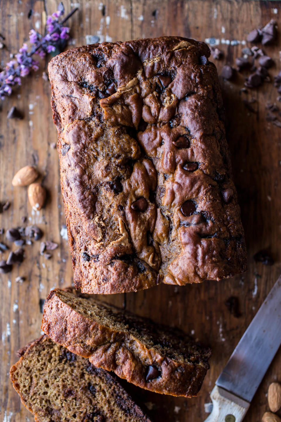 <strong>Get the <a href="https://www.halfbakedharvest.com/chocolate-chip-almond-butter-banana-bread/" target="_blank">Chocolate Chip Almond Butter Banana Bread recipe</a>&nbsp;from&nbsp;Half Baked Harvest</strong>