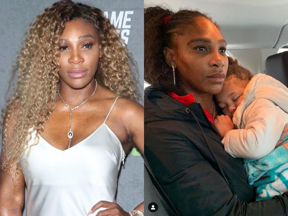 Serena Williams with makeup and without.