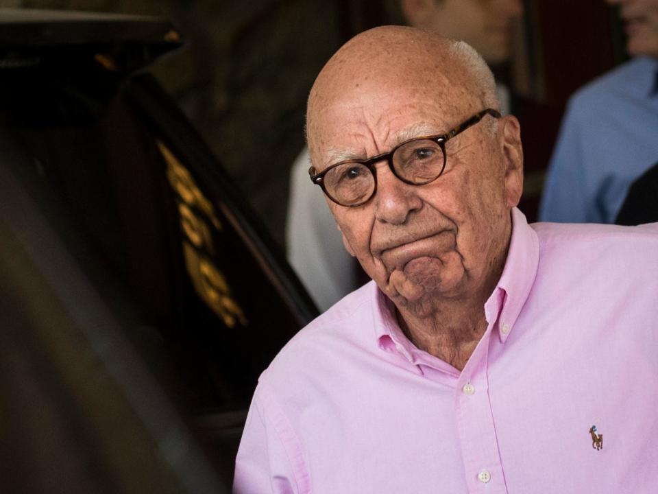 Rupert Murdoch, chairman of News Corp and co-chairman of 21st Century Fox, arrives at the Sun Valley Resort of the annual Allen & Company Sun Valley Conference, July 10, 2018 in Sun Valley, Idaho.