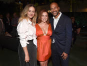 <p>Judy Greer, Rachel Bloom and Keegan-Michael Key get together at the premiere of <em>Reboot</em> in Los Angeles on Sept. 19.</p>