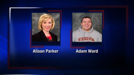Alison Parker and Adam Ward are pictured in this handout photo from TV station WDBJ7 obtained by Reuters August 26, 2015. REUTERS/WDBJ7/Handout via Reuters