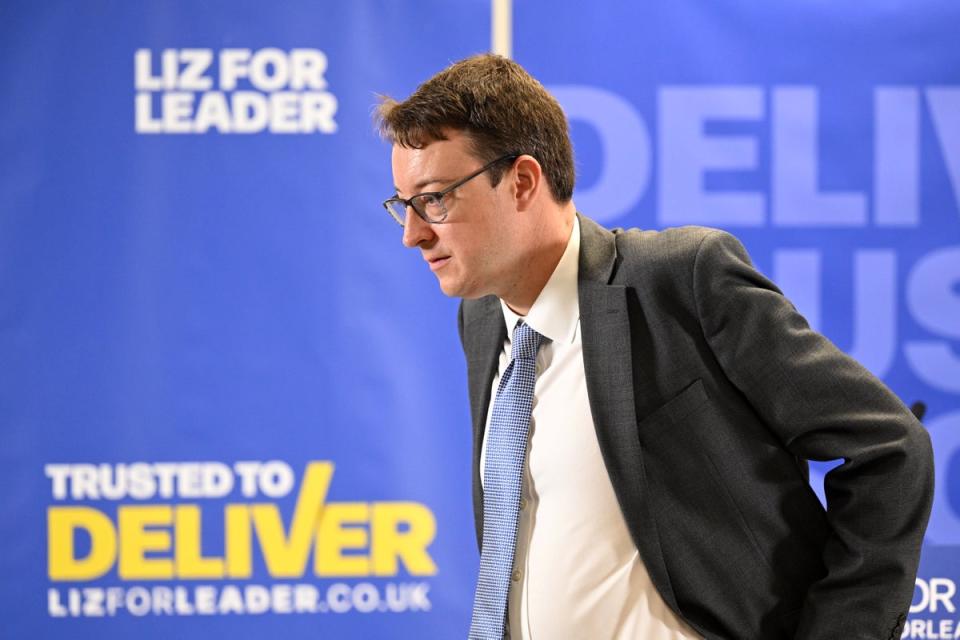 Simon Clarke attends Conservative leadership candidate Liz Truss's campaign launch (Getty Images)