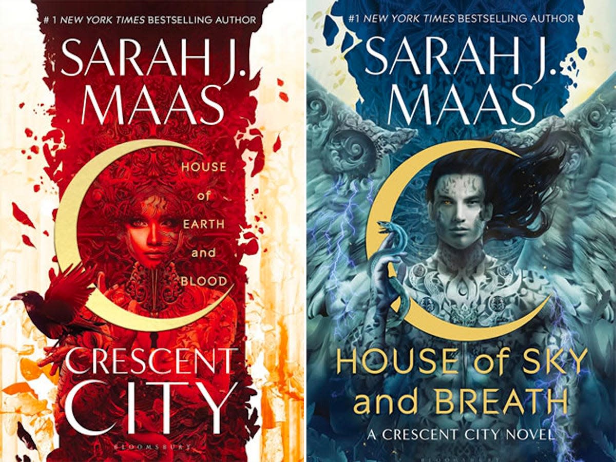 A side-by-side of the "Crescent City" books.