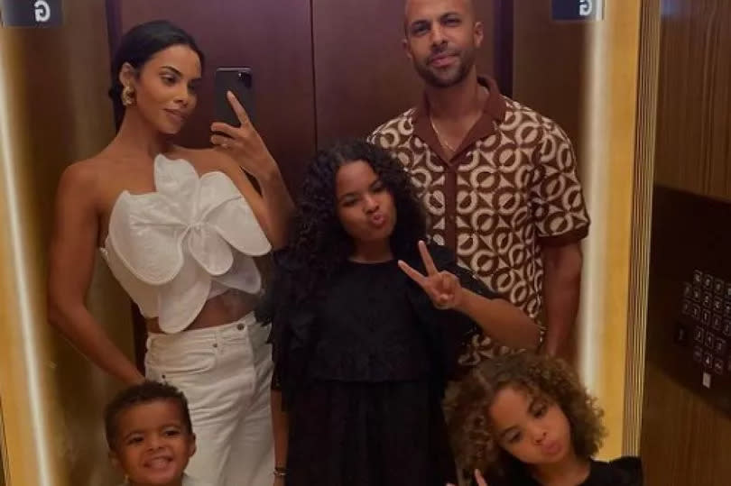 Marvin and Rochelle with their three children -Credit:Rochelle Humes Instagram
