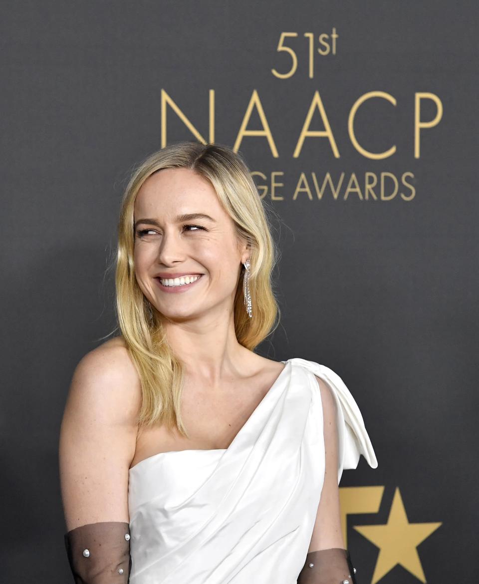 PASADENA, CALIFORNIA - FEBRUARY 22: Brie Larson attends the 51st NAACP Image Awards, Presented by BET, at Pasadena Civic Auditorium on February 22, 2020 in Pasadena, California. (Photo by Frazer Harrison/Getty Images)