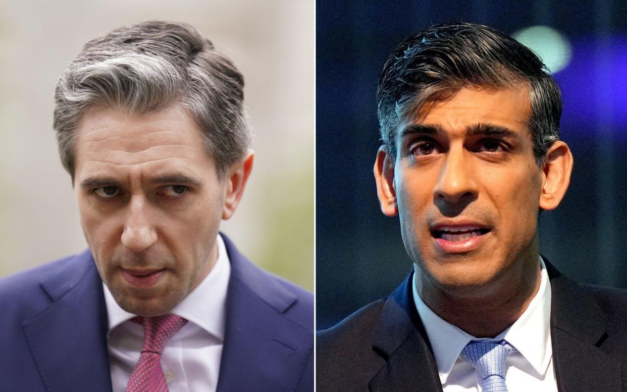 Simon Harris, the Irish PM, has called on Rishi Sunak to uphold a UK-Ireland migrant returns agreement signed in 2020