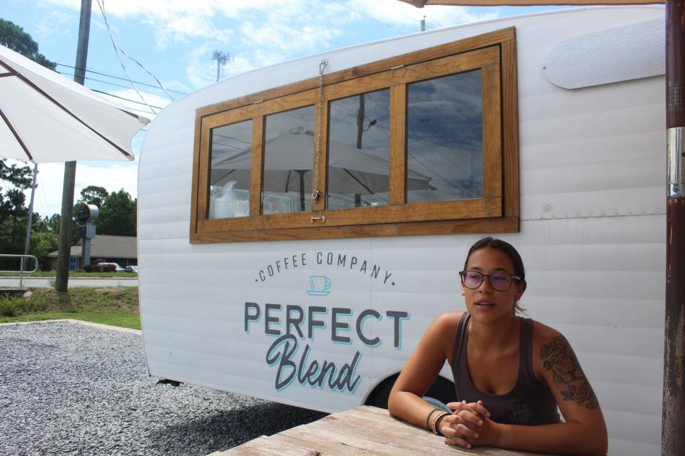 Barista Eliana Colon speaks about Perfect Blend Coffee Company, a Navarre coffee shop focused on employing people with different abilities, that opened a coffee trailer outside of St. Michaels Brewery this past month in addition to its brick and mortar.
