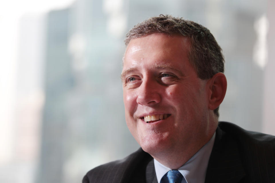 James Bullard, Member of US Federal Open Market Committee, poses for a photo at Admiralty. 26MAR14 (Photo by Thomas Yau/South China Morning Post via Getty Images)