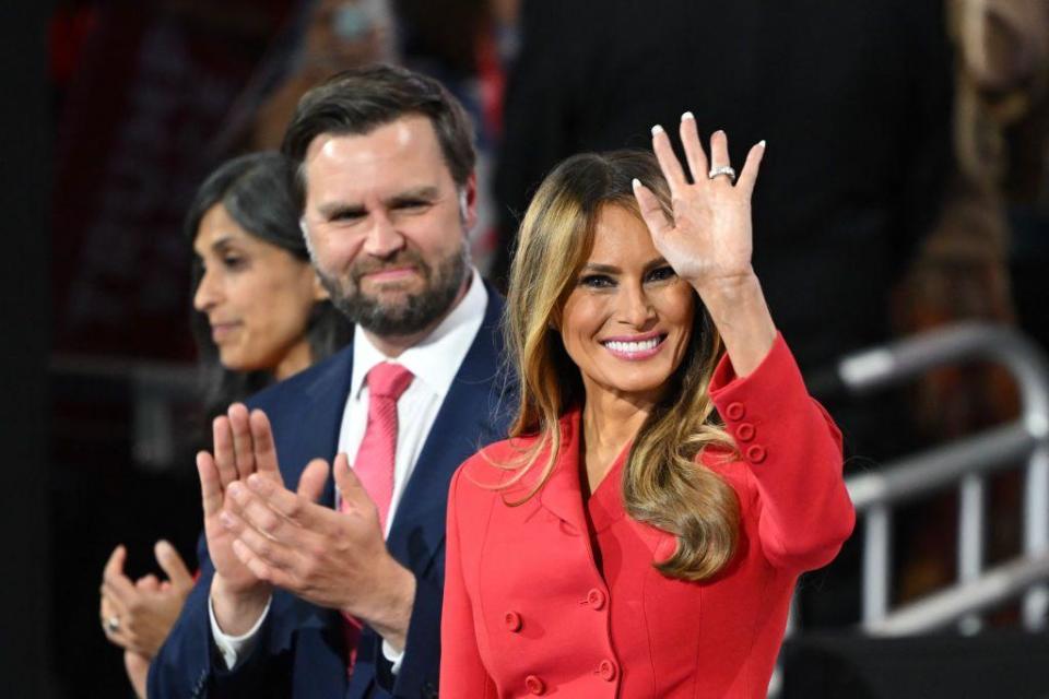 Melania Trump en la Convención Nacional Republicana en Milwaukee, Wisconsin, Estados Unidos, el 18 de julio de 2024.