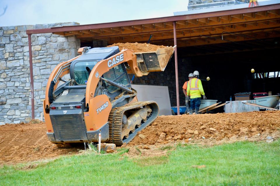 The complete rehabilitation of Antietam National Battlefield's visitors center continues. The hope is for the approximately $7 million project to be completed this fall, Park Ranger Keith Snyder said. Work is about 75% complete, he said. In addition to bringing the building into the 21st century, improving systems and accessibility, new exhibits are being fabricated.