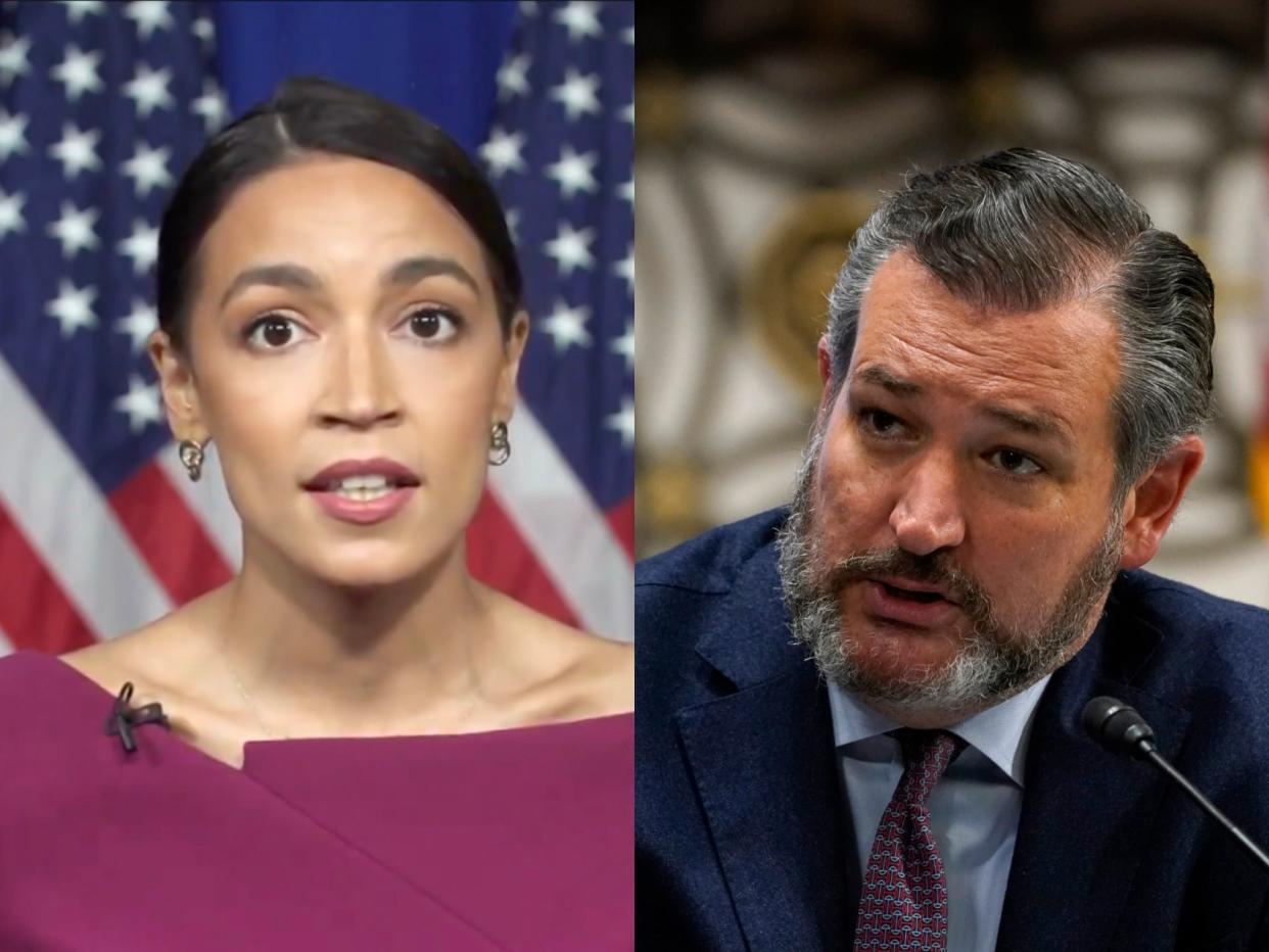 AOC doubles down attacks on senate for failure to pass Covid relief bill (Getty)