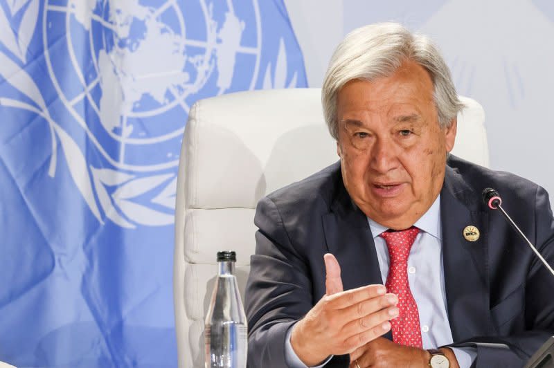 U.N. Secretary-General Antonio Guterres said Wednesday in New York that "we are playing Russian roulette with our planet” as the World Meteorological Organization said there was an 80% chance Earth's average temperature will temporarily surpass 1.5 degrees Celsius in the next five years.File Photo By Jemal Countess/UPI