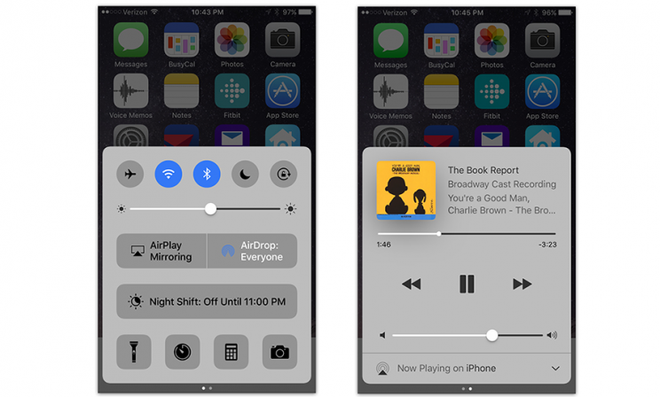 The new Control Center—and its twin.