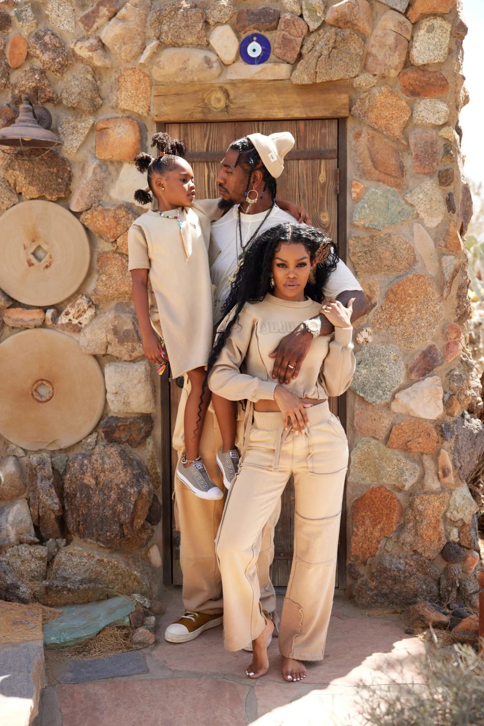 Junie, Iman Shumpert, and Teyana Taylor. - Credit: JuJuBeez Campaign Image/WWD