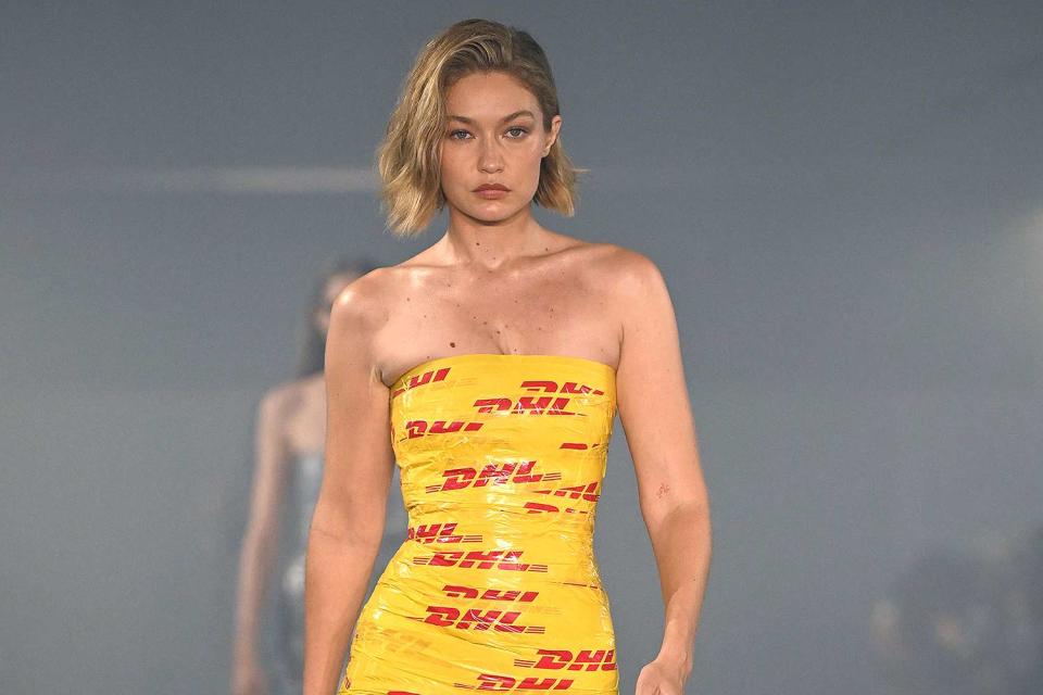 <p>Bertrand GUAY / AFP / Getty</p> Gigi Hadid.