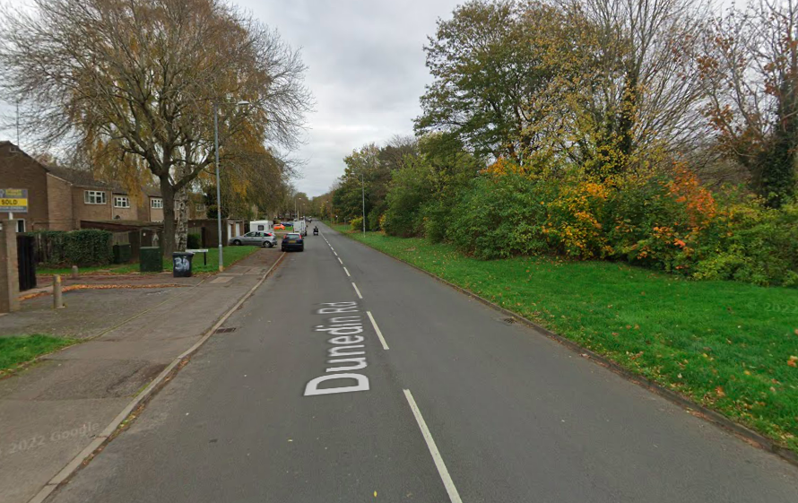 The crash took place on Dunedin Road in Corby, Northamptonshire, in 2019. (Google)