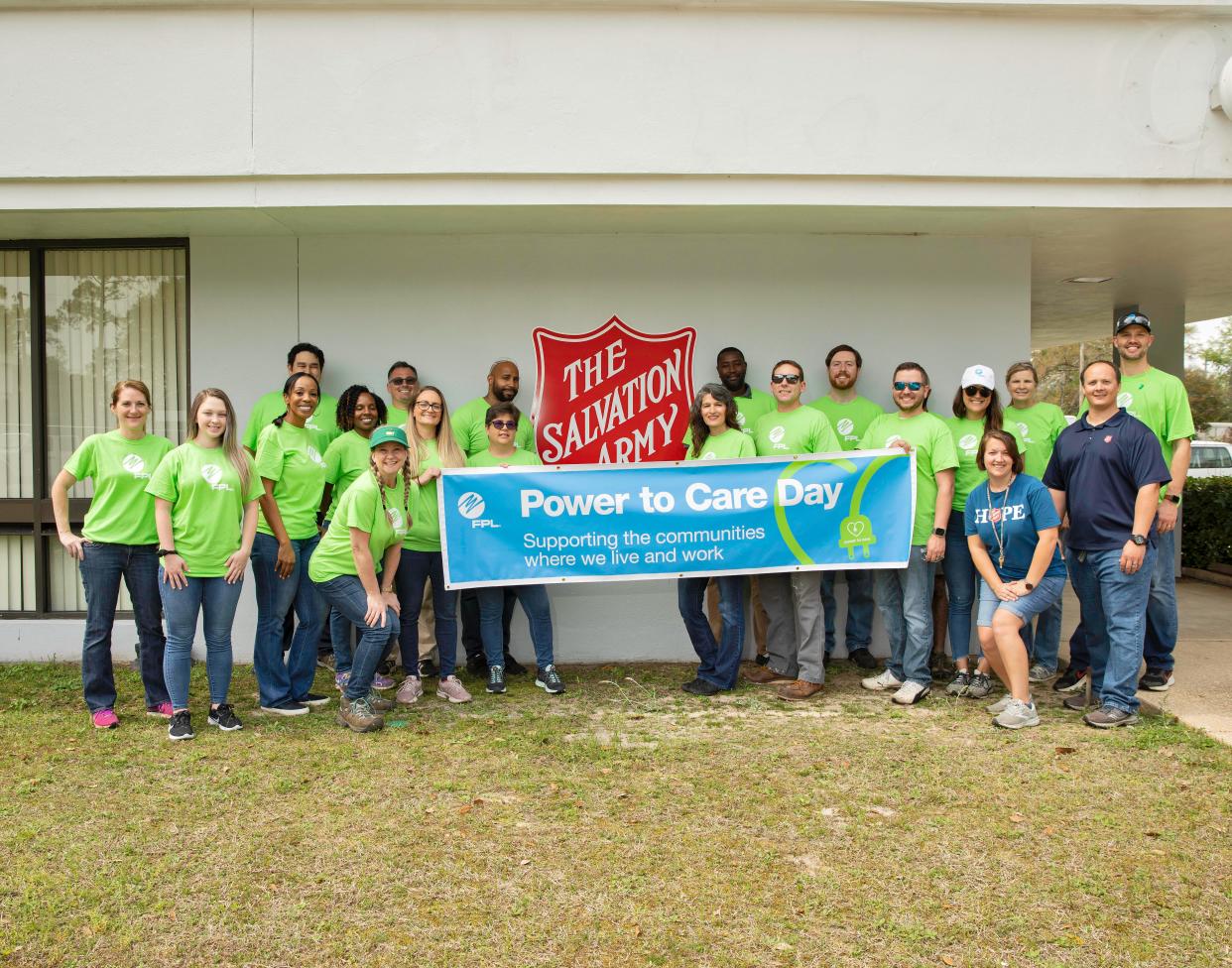 Florida Power & Light volunteers support the Salvation Army during its annual Power to Care Week.