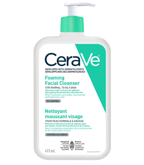 CeraVe Gentle Face Wash with Hyaluronic Acid. Image via Amazon.