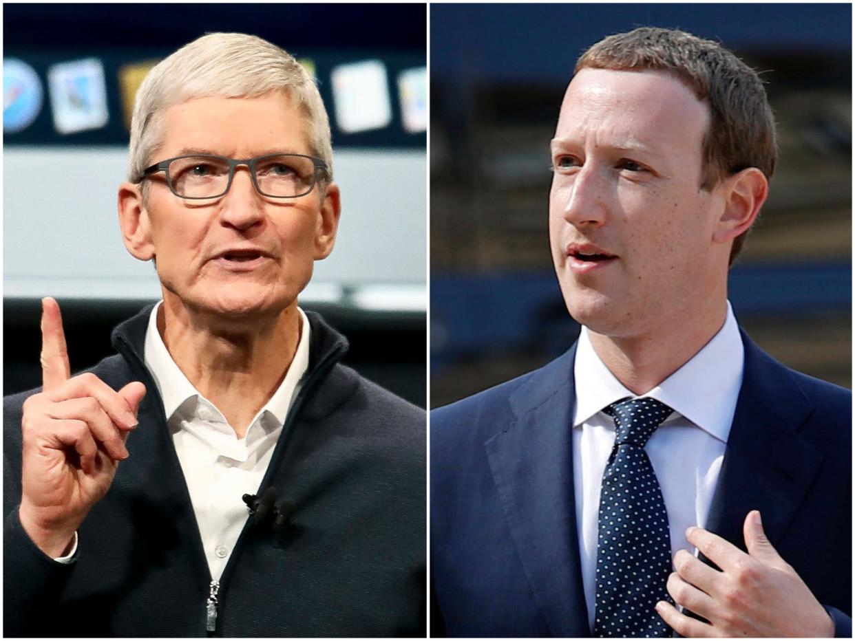 Tim Cook Mark Zuckerberg