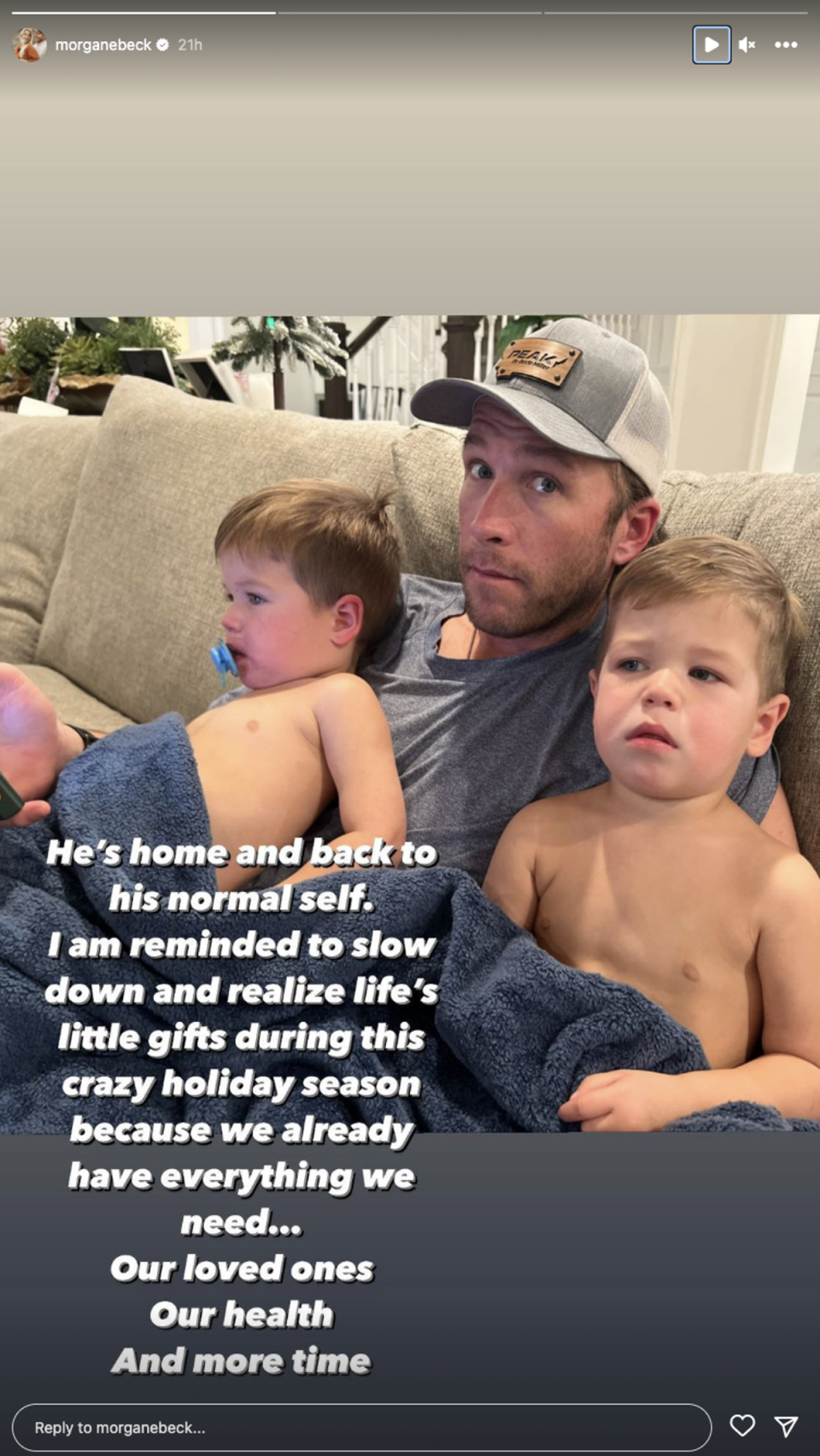 Miller and Beck are parents to six children (Instagram / Morgan Miller)